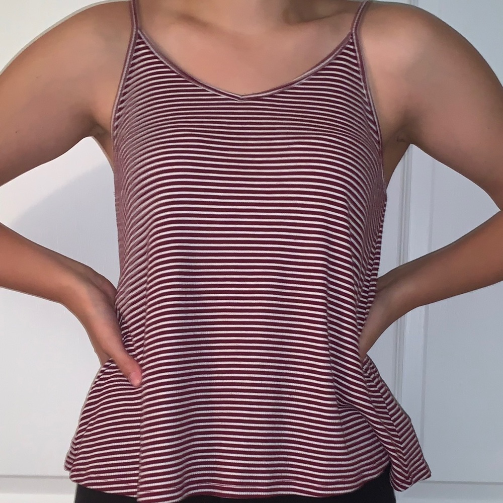 Comfy Striped Red Tank Top